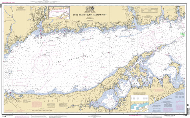 Long Island Sound nautical chart