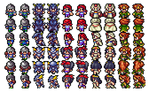 Tacticalis - Examples of customized job sprites